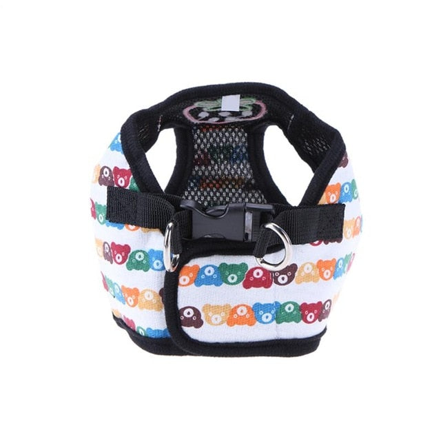 Cute Strawberry Bear Dog Harness for Small Dogs